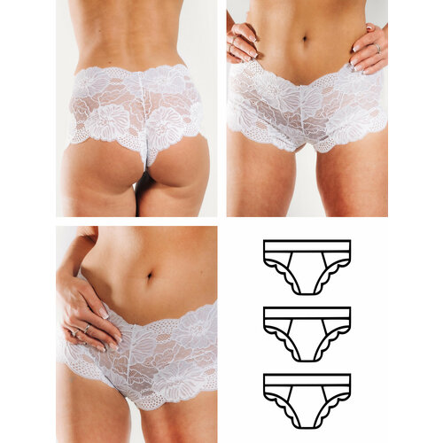 Трусы BRANDLOVE Knickers, 3 шт., размер M, белый