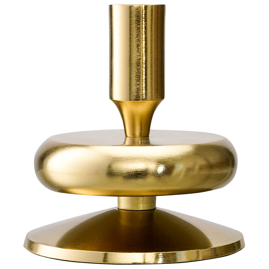 Подсвечник Stone 13 см золотистый металлический на одну свечу Bergenson Bjorn BB0000192