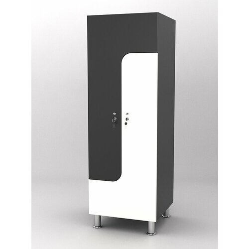 Шкаф для раздевалок тренер 2А Черный и Белый 50 x 50 x 150 см 16289₽