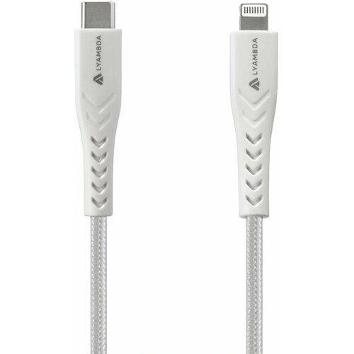 Кабель USB Type-C - Lightning, 1м, Lyambda (LCL10-WH)