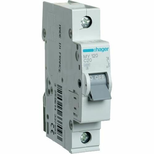 фото Автоматический выключатель Hager MY120 20A 1P 4,5kA C