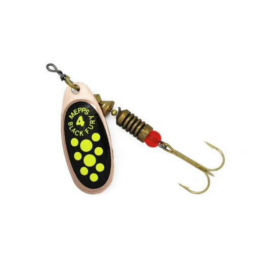 Блесна Mepps COMET BLACK FURY CU/CH № 3 (6.5гр) Fluo