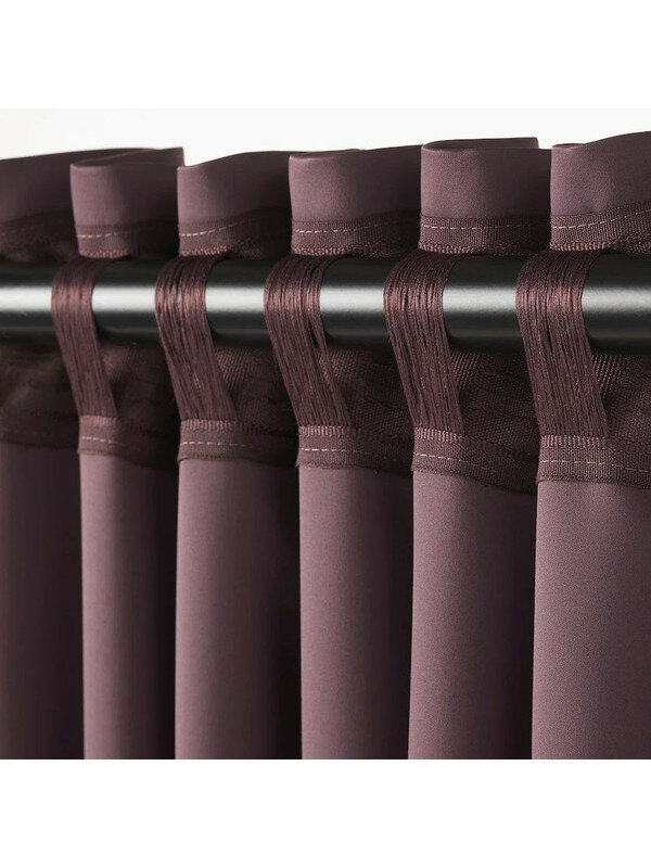 Изображение Гардины, блокирующие свет, блэкаут шторы, сиреневый майгулл икеа