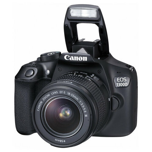 Фотоаппарат Canon EOS 1300D Kit 18-55mm f35-56 III черный 3499000₽