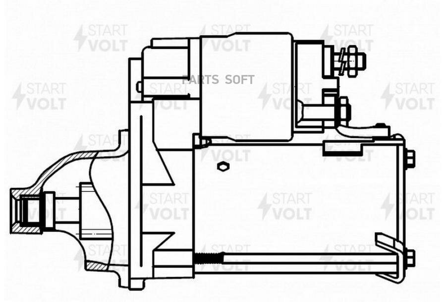 STARTVOLT Стартер для а/м Ford Focus II (04-) 1.4i/1.6i/Focus III (10-) 1.6Ti (тип Valeo) 1,2кВт (LSt 1080)