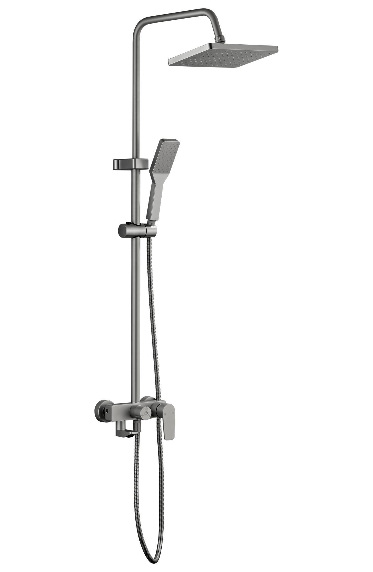 Душевая система, душевая стойка EKKO E2409-21 с тропическим душем, темно-серый