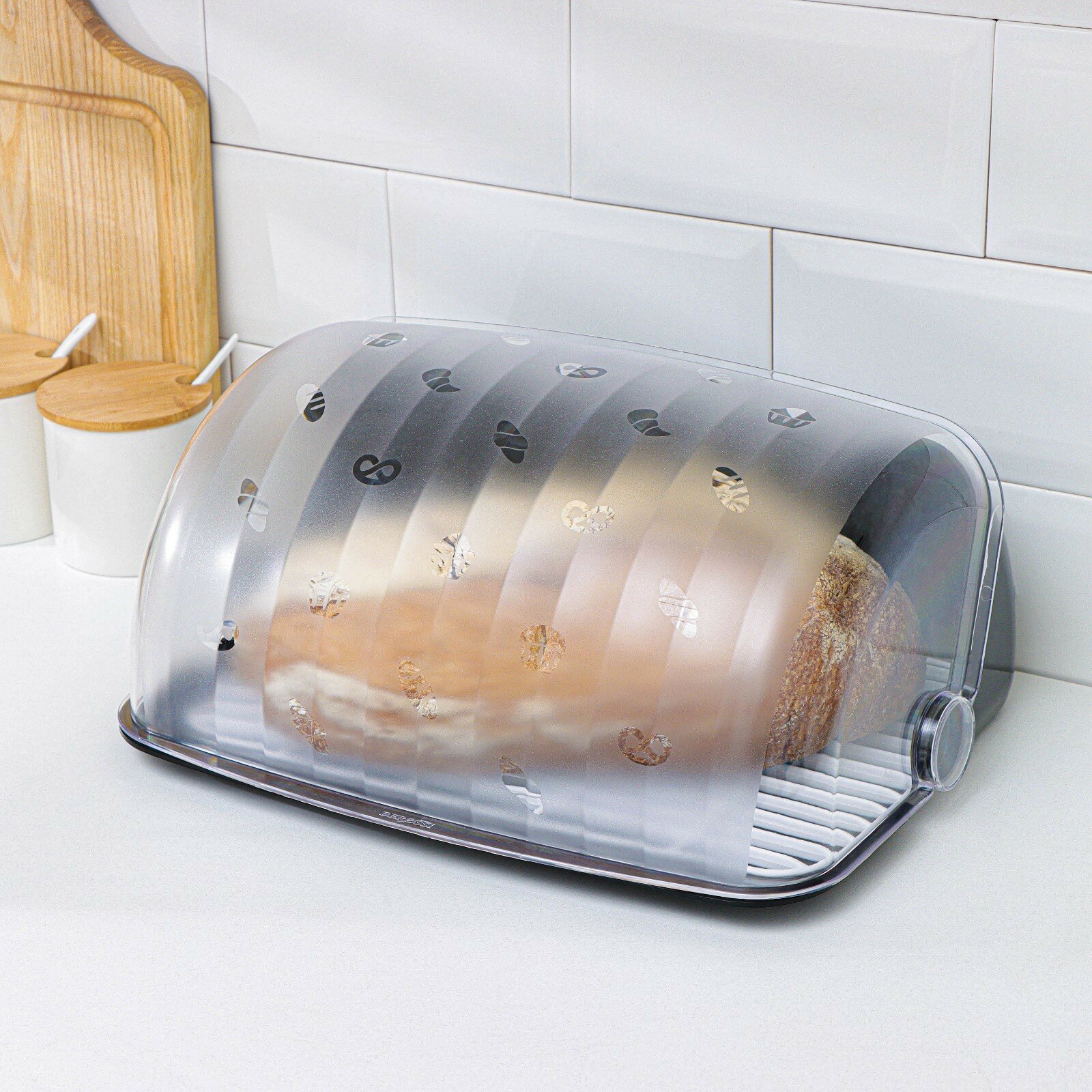 Хлебница «Рондо» 34×26×15.5 см чёрный