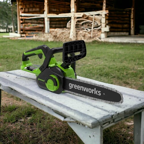 Цепная Аккумуляторная Пила GreenWorks Электропила 24V G24CS25K4 электропила greenworks gd40cs15