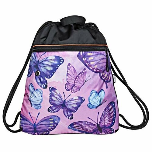 Рюкзак для обуви STG, модель FB-005, 42х36х6 см, черный/фиолетовый