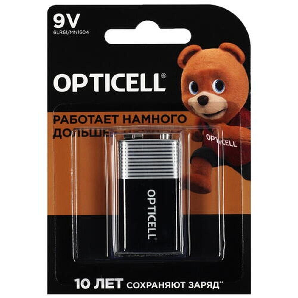 Батарейки Opticell 9V 1 шт - фото №17