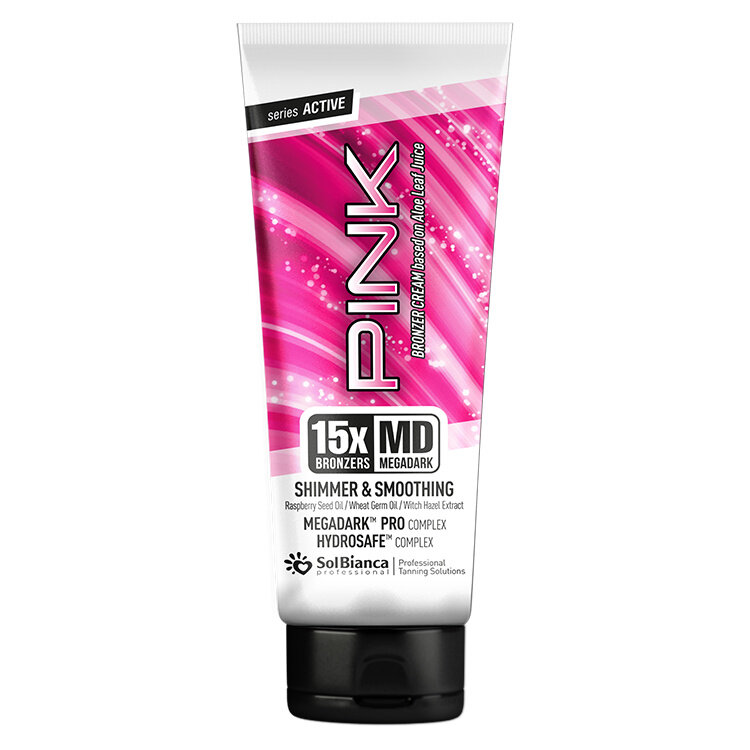 Крем-автозагар Pink с шиммер-эффектом, маслами малиновых косточек, зародышей пшеницы и экстрактом га