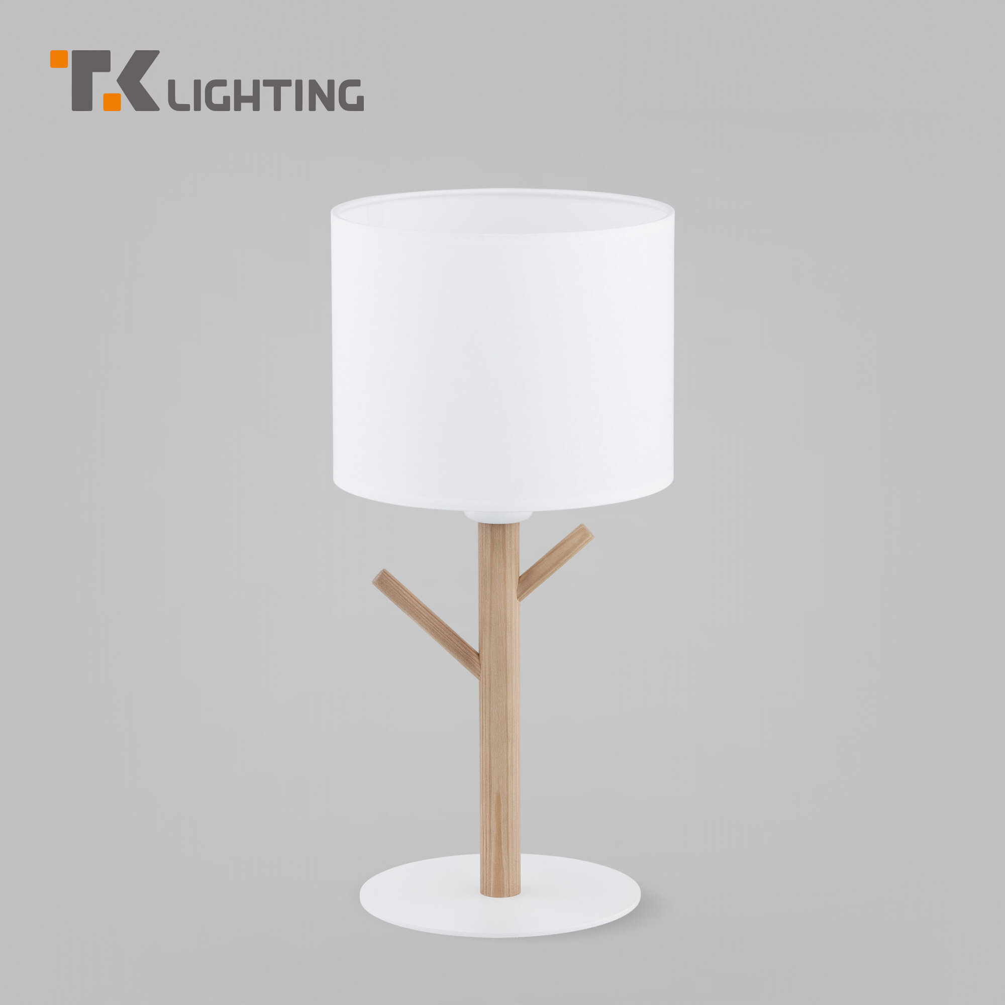 Настольный светильник TK Lighting 5571 Albero White, цвет белый / светлое дерево