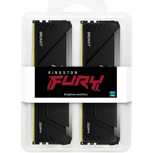 Оперативная память Kingston Fury Beast KF432C16BB2AK2/32 DDR4 - 2x 16ГБ 3200МГц, DIMM, Ret