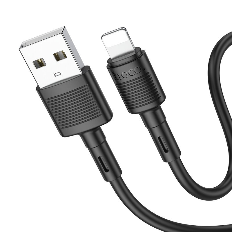 USB дата кабель Lightning, HOCO, X83, 1м, черный