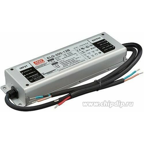 ELG-200-12B, AC/DC LED, 12В,16А,192Вт, IP67 блок питания для светодиодного освещения