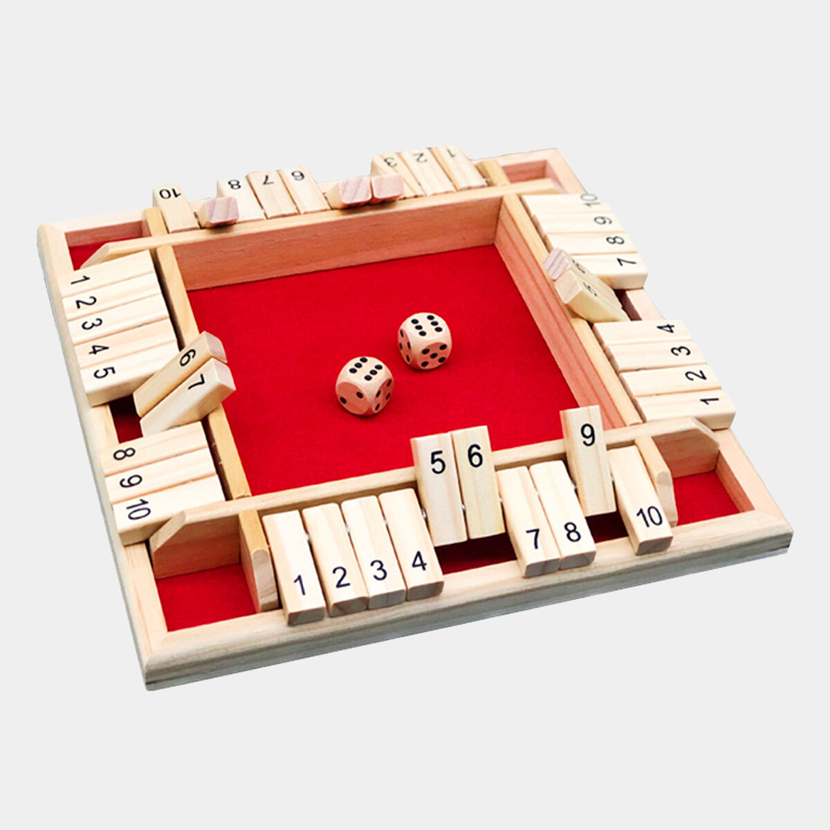Настольная игра для компании "Закрой коробку" или "Канога", деревянная красная