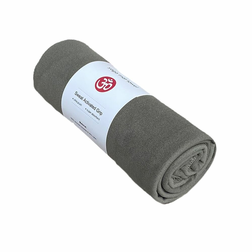 Полотенце для йоги из микрофибры iyogasports 180x67 см, серый