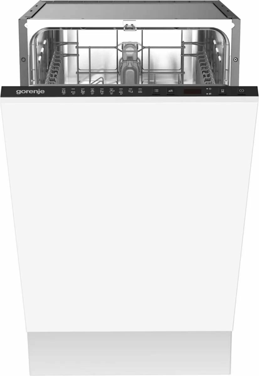 Встраиваемая посудомоечная машина Gorenje GV52041 узкая ширина 44.8см полновстраиваемая загрузка 9 комплектов