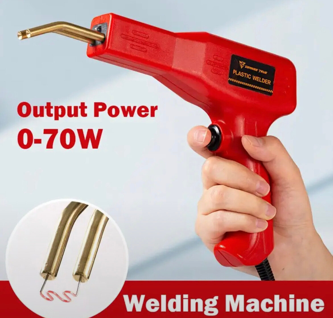 фото Комплект с паяльником для пластика импульсный, для пайки бамперов со скобами