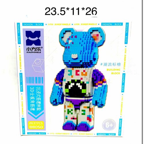 3D конструктор 88050 Bearbrick Медведь 2637 дет.