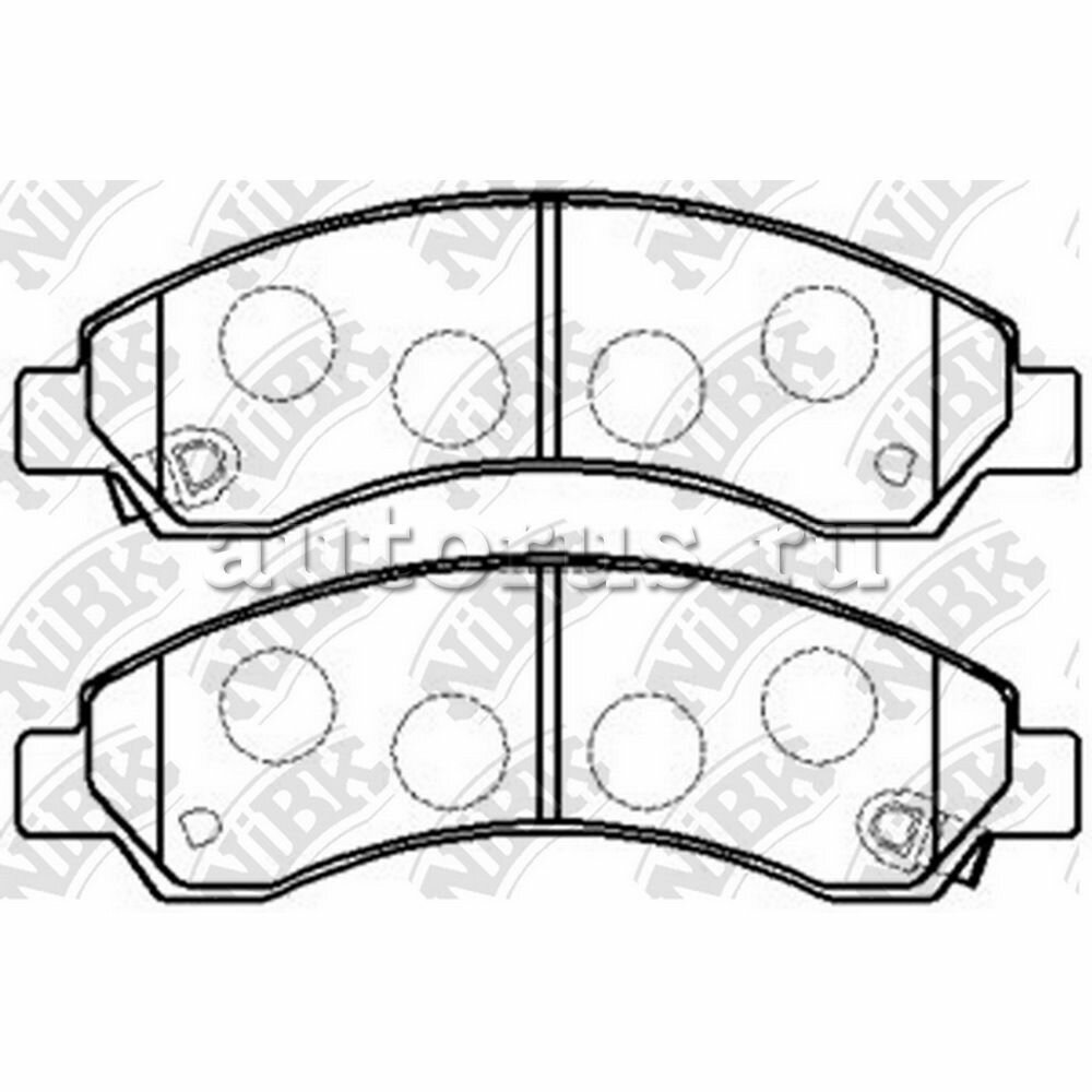 Колодки тормозные дисковые NiBK PN0502