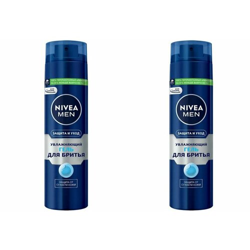 Nivea Гель для бритья Защита и уход, 200 мл, 2 шт