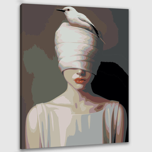 Картина по номерам 50х40 Девушка с птицей носков юрий с ловчей птицей по свету