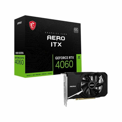 Видеокарта MSI PCI-E 40 RTX 4060 AERO ITX 8G OC NVIDIA GeForce RTX 4060 8Gb 128bit GDDR6 249017000 HDMIx1 DPx3 HDCP Ret 39290₽