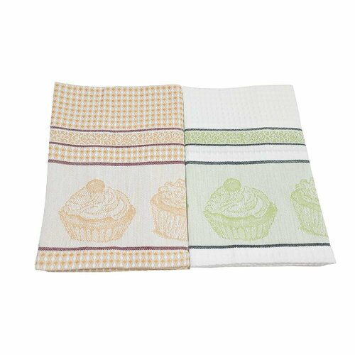 Набор кухонных полотенец Vingi Ricami Вафельные и махровые полотенца для кухни 50х70 - 2 3 6 шт 100 хлопок 2600₽