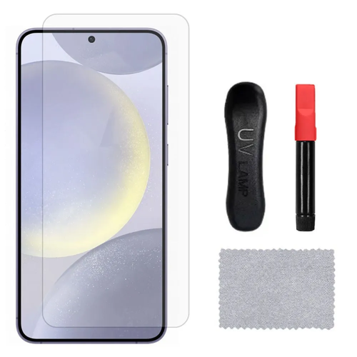 Защитное стекло для Samsung Galaxy S24+ (набор с ультрафиолетовой лампой) бесцветный, прозрачный