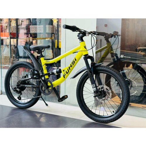 Велосипед горный скоростной FUNSI 606 7s 20 дюймов детский мужской и женский для прогулки скоростной спортивный велик желтый 2599000₽