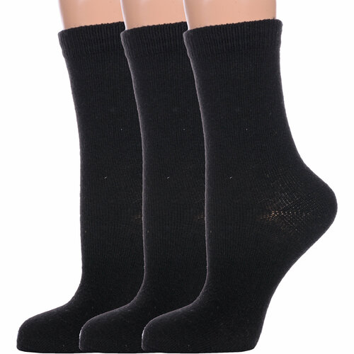 Носки HOBBY LINE, 3 пары, размер 36-40, черный носки классика средней длины набор из 10 пар цвет черный 3 синий 5 белые 2
