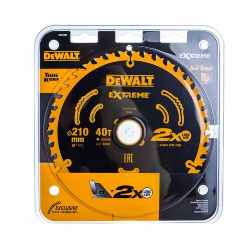 Диск пильный EXTREME (210x30 мм; 40T) DEWALT DT20433-QZ