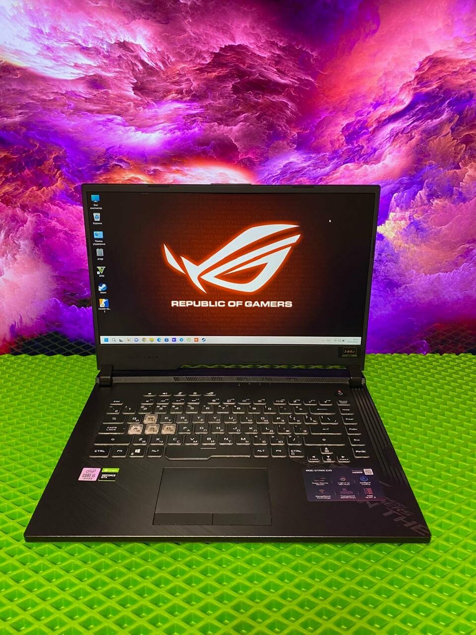 15.6" Ноутбук Asus Rog Strix 1920x1080, Intel core I5-10300H, RAM 16 ГБ DDR4, SSD 1000 ГБ NVME, Intel UHD Graphics и Nvidia Geforce GTX1650TI, WIN 11, черный