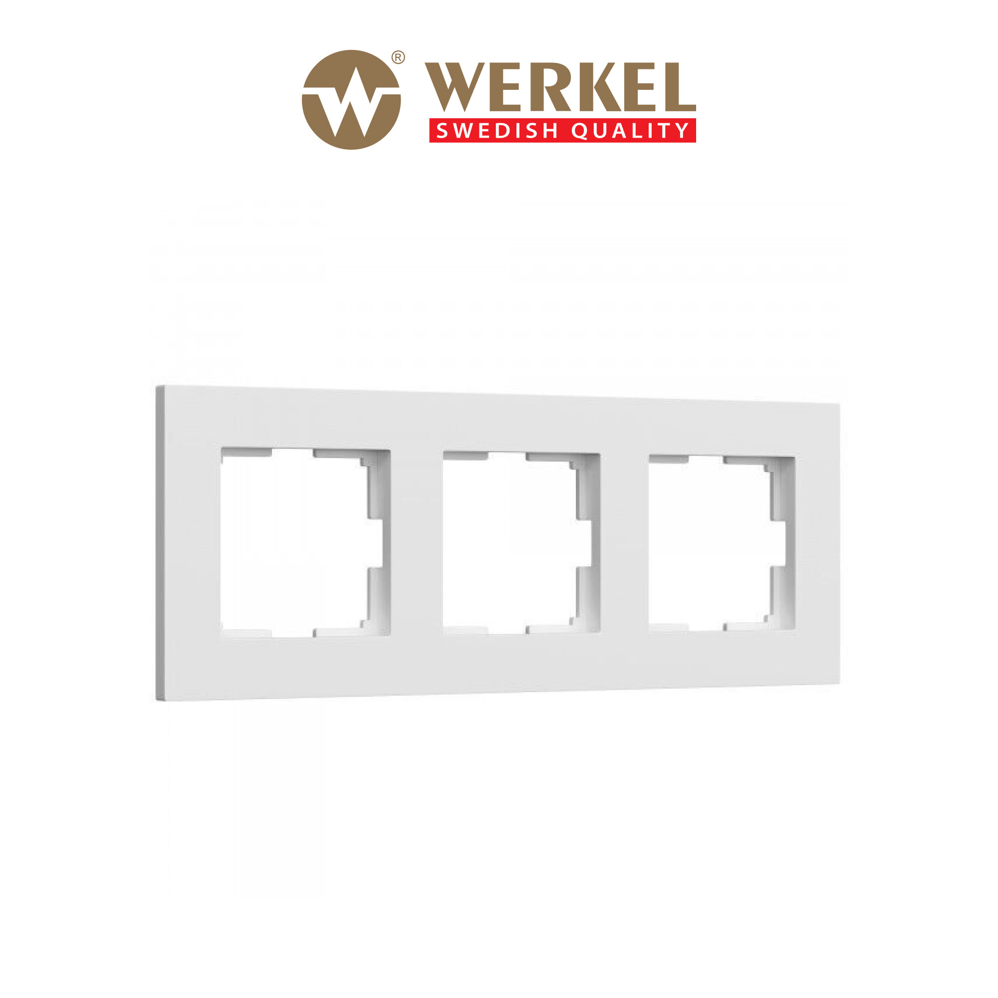 Рамка на 3 поста Werkel Slab W0032961, цвет белый матовый