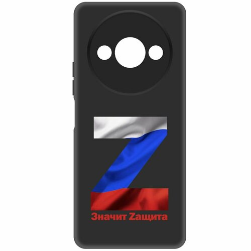 Чехол-накладка Krutoff Soft Case Z-Значит Zащита для Xiaomi Poco C61 черный чехол накладка krutoff soft case z значит zащита для xiaomi poco m5 черный