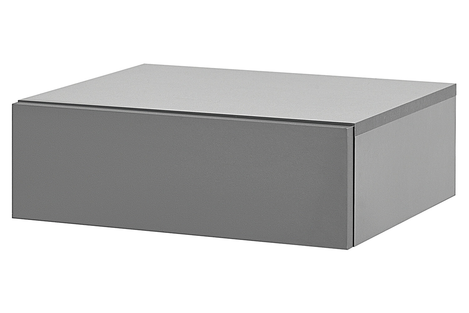 Тумба подвесная Stefan тип-1 421х15х346 см для спальни с ящиком матовый фасад ЛДСП цвет серый графит