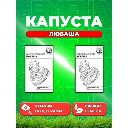 Капуста пекинская Любаша 0,3 г б/п с евроотв. (2уп) семена 20 упаковок капуста пекинская любаша 0 3г ранн гавриш б п 20 800