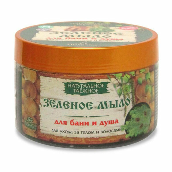фото Флоресан Мыло Зеленое таежное для бани и душа, 450 г 1 шт