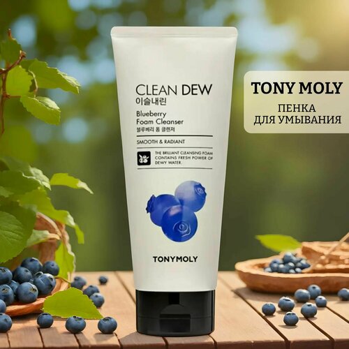 Пенка для умывания tony moly clean dew blueberry foam cleanser пенка для умывания tony moly clean dew blueberry foam cleanser 180 мл