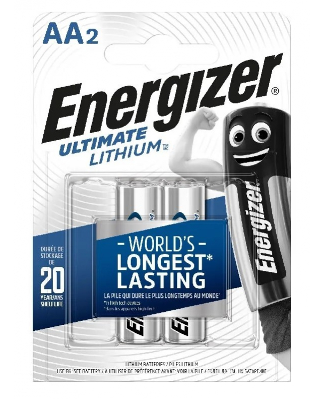 Батарейка Energizer Ultimate Lithium AA, в упаковке: 2 шт.