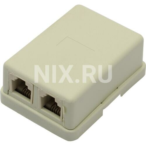 фото Розетка телефонная - RJ-12(6P4C)-2port