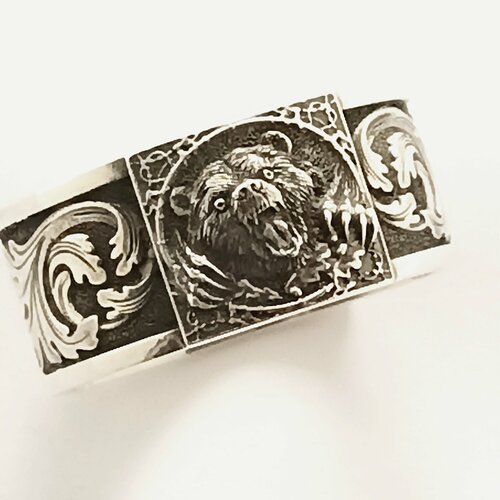 Кольцо Tutushkin jeweler, серебро, 925 проба, оксидирование, размер 21.5, серебряный