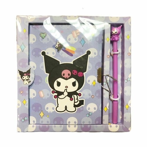 Подарочный набор Куроми черепа блокнот и ручка голубой 399₽