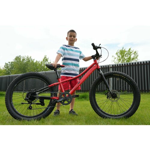Велосипед фэтбайк Fatbike Time Try TT2747s 24 Рама 12 Спортивный Взрослый Детский Подростковый красный 23400₽