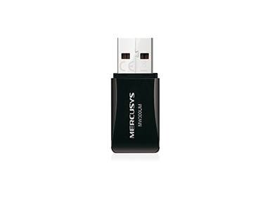 Сетевой адаптер USB2.0 адаптер Mercusys MW300UM, 300Мбит/с, компактный — фото 1