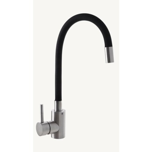 Смеситель для кухни Champion SUS-011 Black с черным изгибом из нержавеющей стали