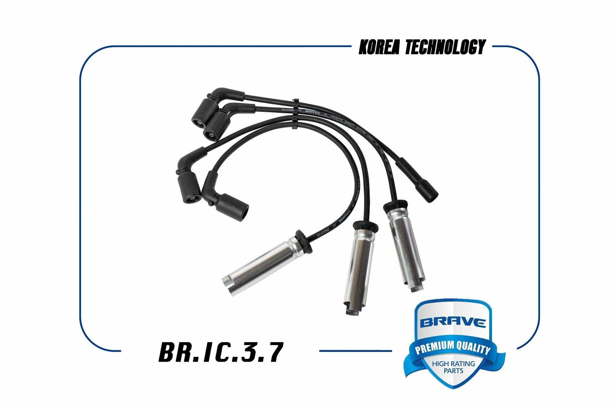 Высоковольтные провода силикон 96305387 BR. IC.3.7 Nexia, Aveo, Lanos 8 кл. 8 кл. под модуль, Brave BRIC37