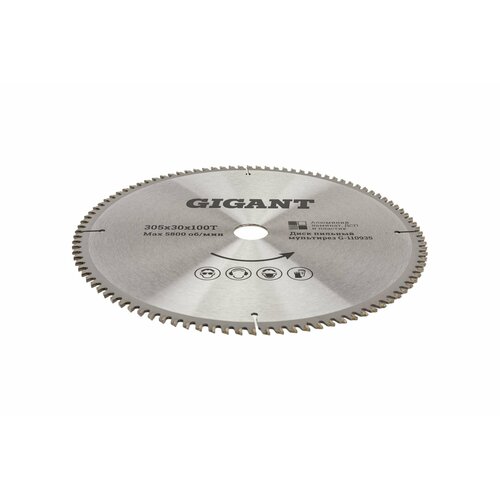 Gigant Диск пильный мультирез по алюминию ламинату пластику ДСП 305x30x100Т 100 зубьев G-110935 3480₽