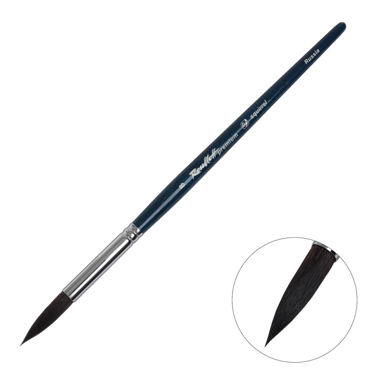 Кисть Roubloff premium белка круглая удлиненная №8 серия Squirrel Round
